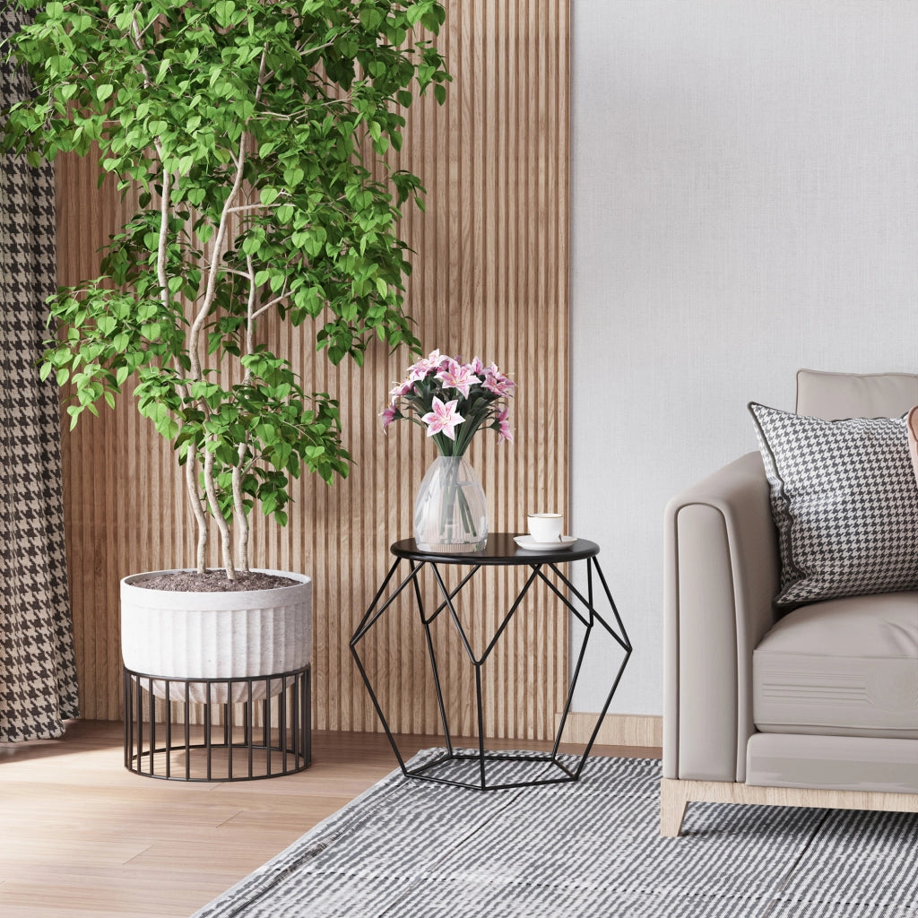 Tavolino da Caff¨¨ Salotto Design Moderno ¨C Minimal ¨C Acciaio Grigio 54x54x44cm