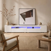 MOBILE TV 240 cm con LED variabile MDF Bianco
