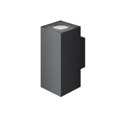 Zio Wall Dual Applique LED rettangolare a doppia emissione con attacco GU10 per lampadine da 50mm, colore nero opaco - Beneito & Faure