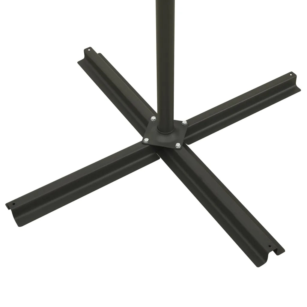 Ombrellone a Sbalzo con Palo e Luci a LED Verde 300 cm 312337