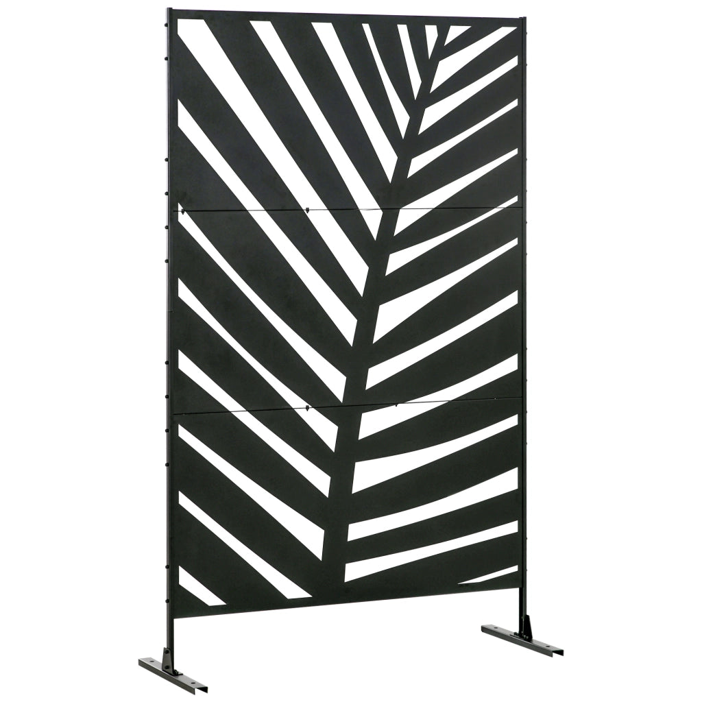 Biombo da esterno con foglie di banana ¨C zephmum ¨C 122x45x198cm nero