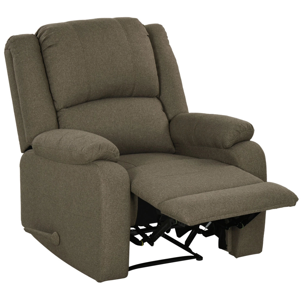 Poltrona Relax Reclinabile con Poggiapiedi Regolabile ¨C Minimal ¨C Marrone 90x96x98 cm