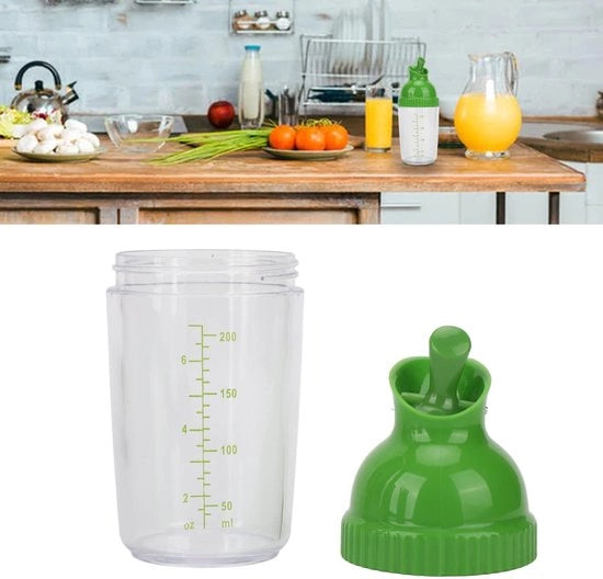 Condimento per insalate in flacone 200ml - BPA-free - Materiali di alta qualità - Chiusura ermetica - Adatto per salse e marinature