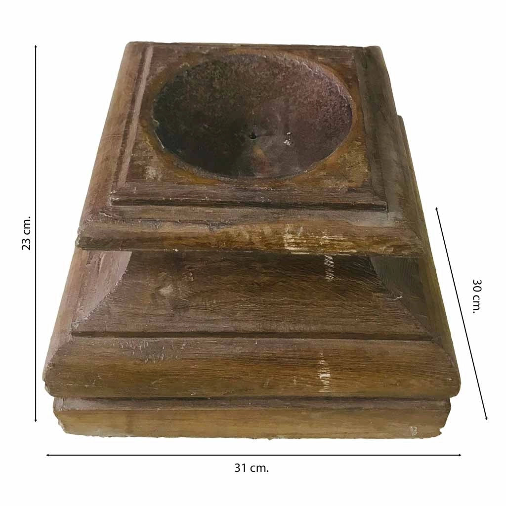 Candeliere in legno 31x30x23h