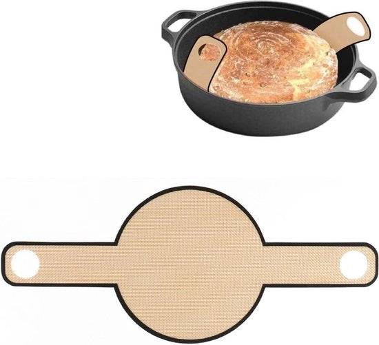 Mat di silicone per pane in forno a cassetta - Sling per pane antiaderente riciclabile - Mat di silicone con maniglie lunghe