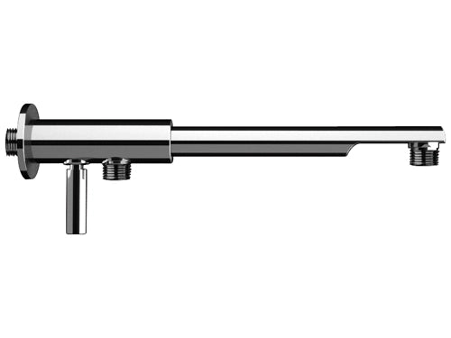 Braccio doccia minimal in ottone cromato 50 cm con deviatore