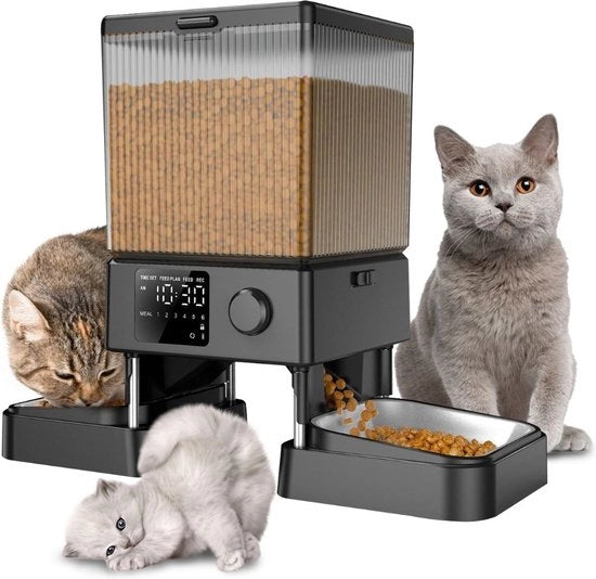 Automatico Ciboletto per Gatto e Cane - Ciboletto Automatico - 5L - Nero