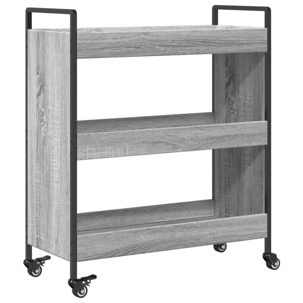 Carrello da Cucina-Scaffale per Cucina Grigio Sonoma 70x30x82 cm Legno Multistrato