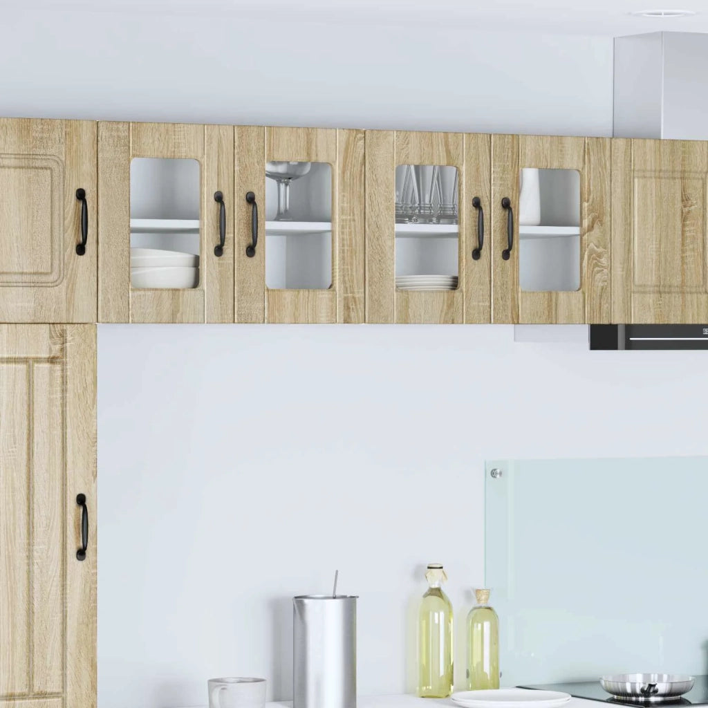 Mobile da cucina con porta 2 pz-Set di 2 Armadio da cucina Rovere Sonoma 60 x 31 x 40 cm 147314