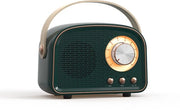 Altoparlante Bluetooth retro – Mini paralume portatile wireless – Funzionalità TWS – Altoparlante decorativo retro – Adatto per uso domestico/esterno – Verde