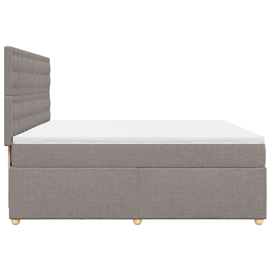 Giroletto a Molle con Materasso Tortora 200x200 cm in Tessuto 3293705