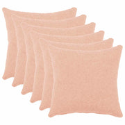 Federa 6 pcs HEERLEN Rosa 35 x 35 cm Bouclé 908102