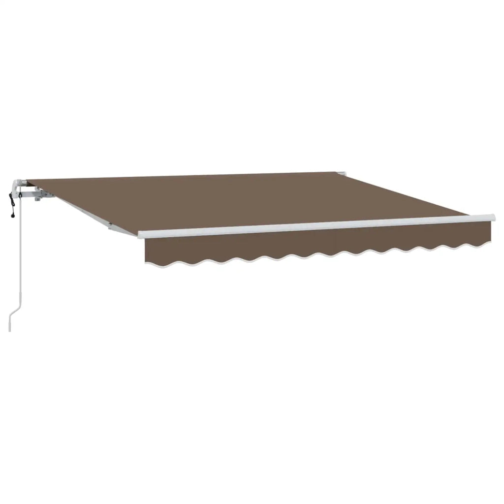Tenda retrattile Tortora 500 × 300 cm Tessuto e Alluminio 3426329