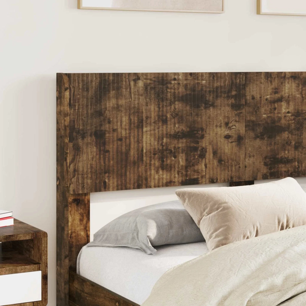 Struttura del letto con stoccaggio e testata Rovere Fumo 3414239