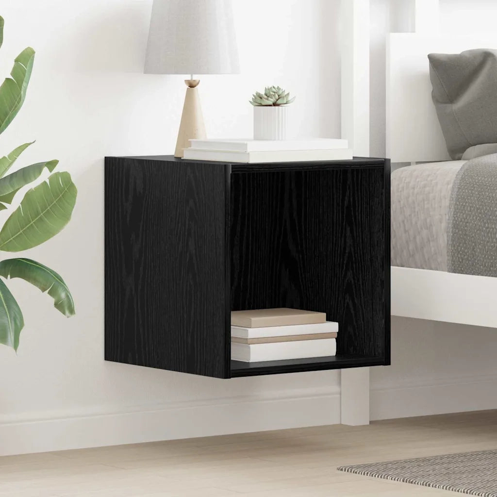 Armadietto a muro Rovere Nero 37 x 37 x 37 cm Legno multistrato 875076