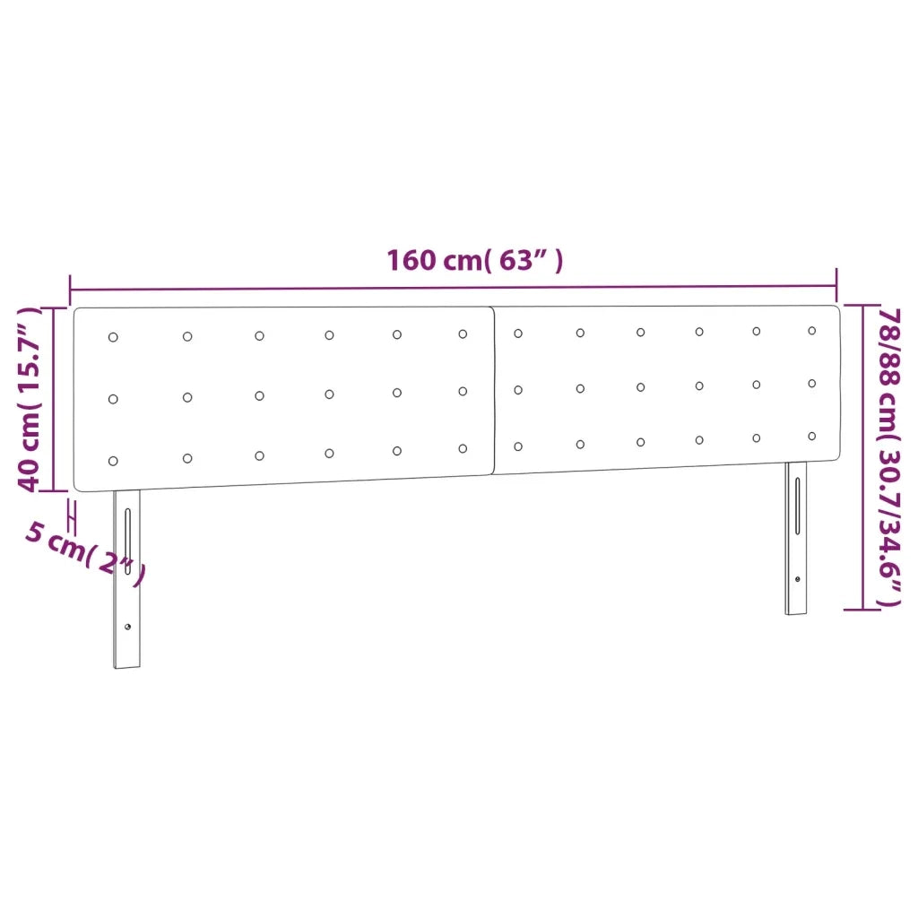 Testiera | Testata Cappuccino 160x5x78/88 cm in Similpelle