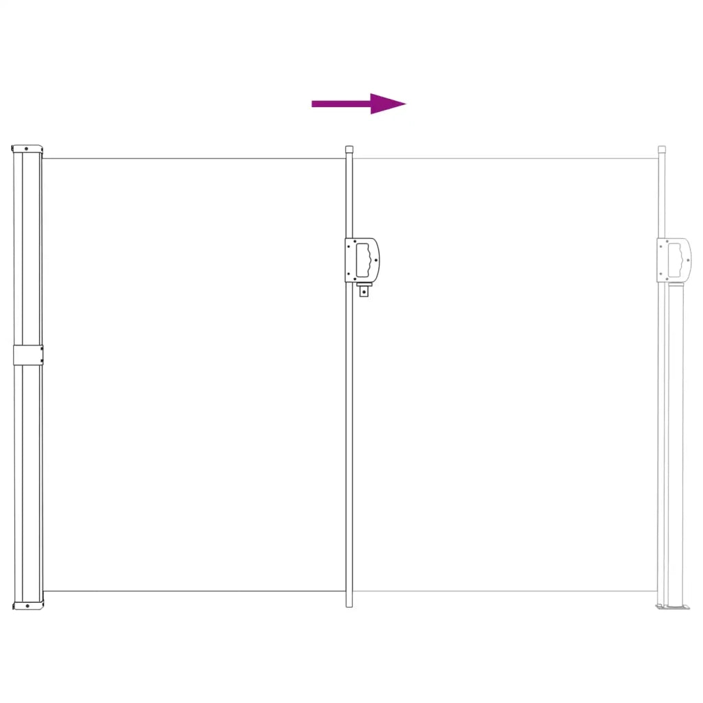 Tenda laterale retrattile-Tenda parasole per balcone Marrone 300 x 170 cm Poliestere