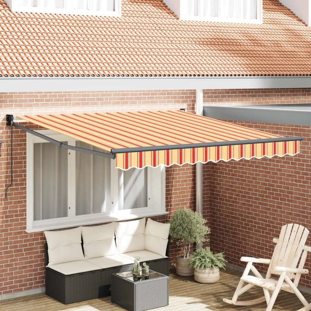 Tenda da Sole | Tenda parasole Giallo e Arancione 350 x 250 x 165 cm Poliestere
