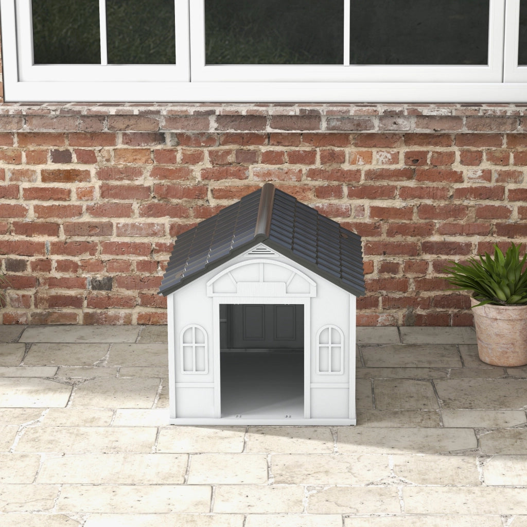 Casetta per Cani ¨C zephmum ¨C Grigio e Bianco 65x75.7x63 cm