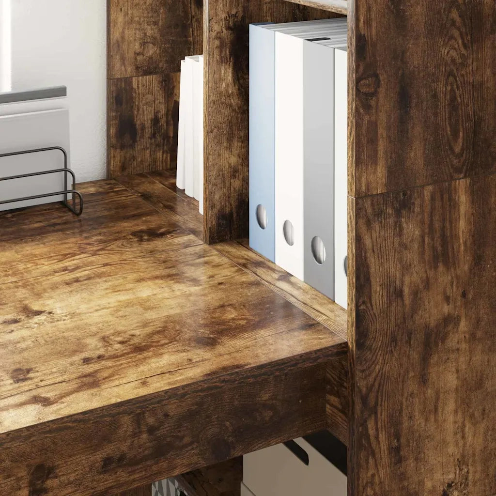 Scrivania | Tavolo da Ufficio Rovere fum¨¦ 122 x 67 x 145 cm Legno multistrato