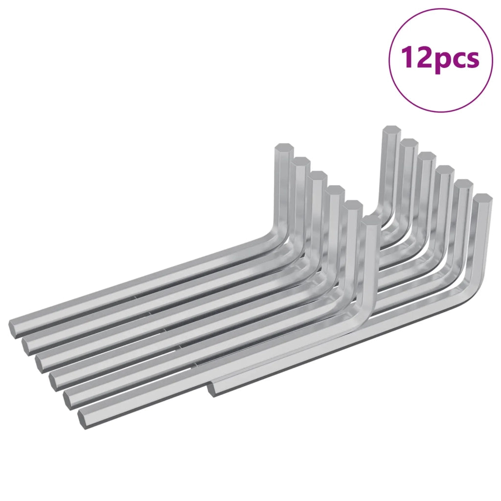 Chiave Esagonale 12 pz Argento 22 x 66 mm Acciaio CFW8995391