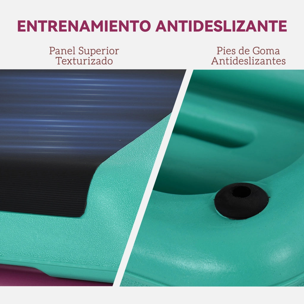 Step Aerobico Regolabile Antiscivolo 3 Livelli ¨C Zephmum ¨C 110x40x20 cm Multicolore
