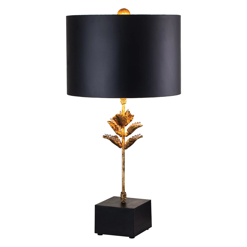 Lampada da tavolo Camilia glamour oro/nero E27 60W Flambeau