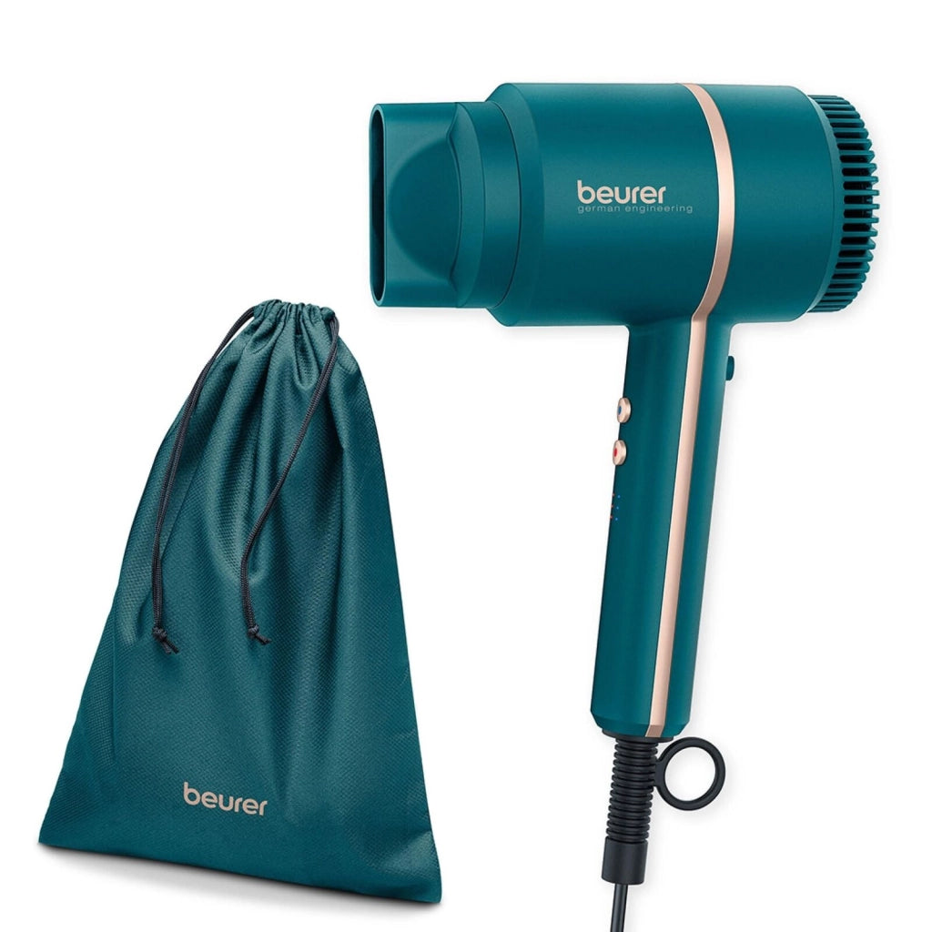 Beurer HC 35 Ocean Asciugacapelli 2000 W Ioni 3 velocita' 3 temperature Custodia e Concentratore inclusi colore Blu Petrolio