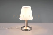MATS II LAMPADA ACCIAIO PARALUME BIANCO H.24CM 1 LUCE ATTACCO E14