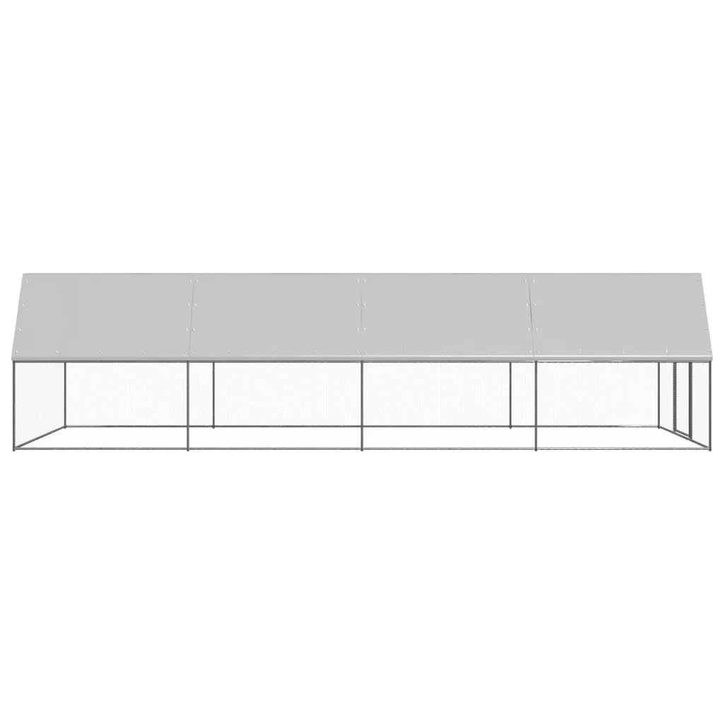 Gabbia per Polli da Esterno 3x8x2 m in Acciaio Zincato 3154378