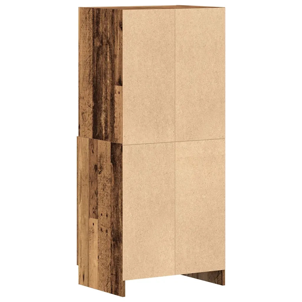 Pensile da cucina | Armadietto Cucina Legno Antico 57x41,5x131,5 cm in Truciolato