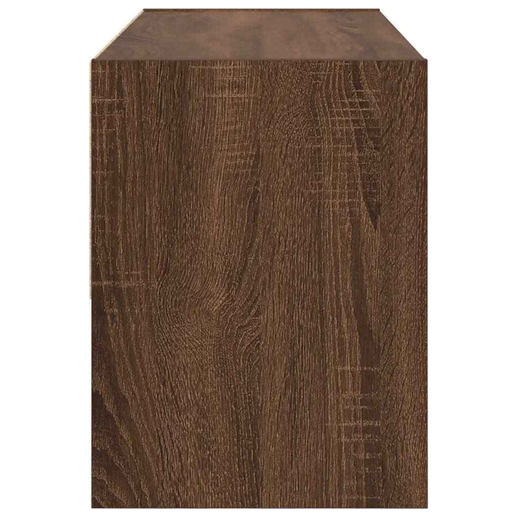 Scarpiera Impilabile Rovere Marrone 89,5x30x40 cm 858851