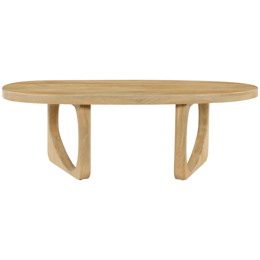 Tavolino in legno massello di mango tinta chiara 120cm NARI