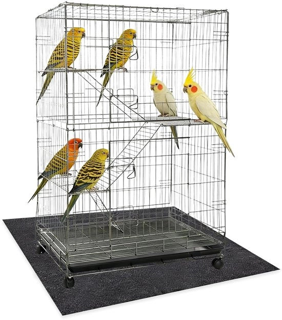 Matrice per gabbie per animali 150 x 90 cm - Materiale in vilt impermeabile - Sottoscala antiscivolo - Materiale assorbente - Adatto per recinti per cani - Protezione per pavimenti - Matrice per animali domestici