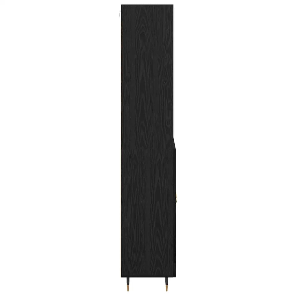 Credenza-Buffet-Armadio da cucina Rovere nero 69,5 x 34 x 180 cm Legno multistrato 528292