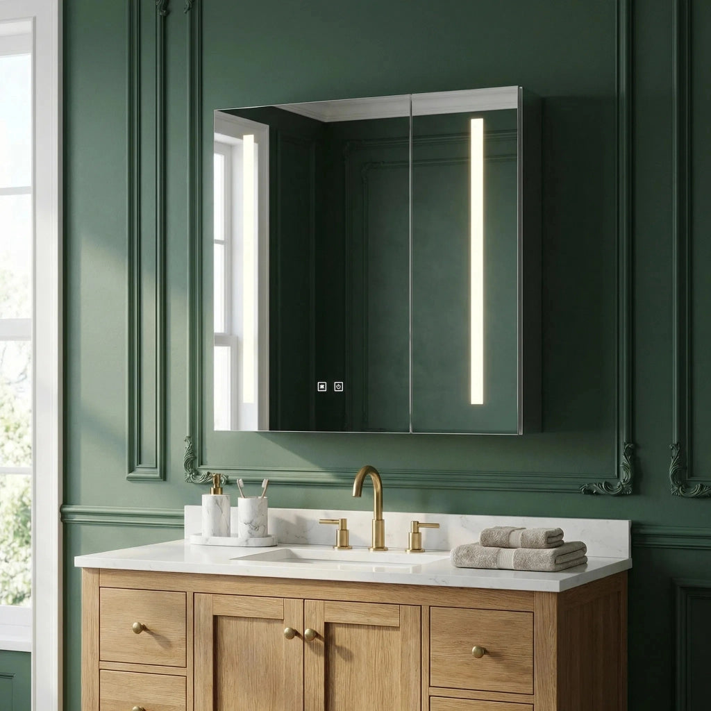 Armadietto Con Specchio Led M1015-60 60x65