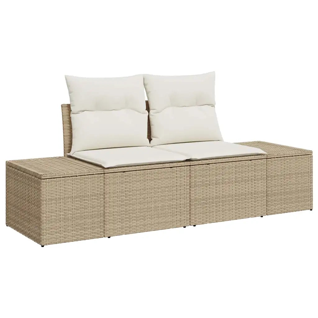Set Divano da Giardino 6 pcs Beige polyrattan 3361200