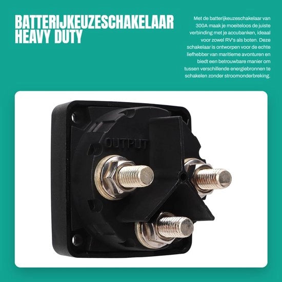 Batteria di carica per imbarcazioni - 3 posizioni - 300A - adatto per RV e barche - costruzione robusta - duraturo - adatto per batterie marine