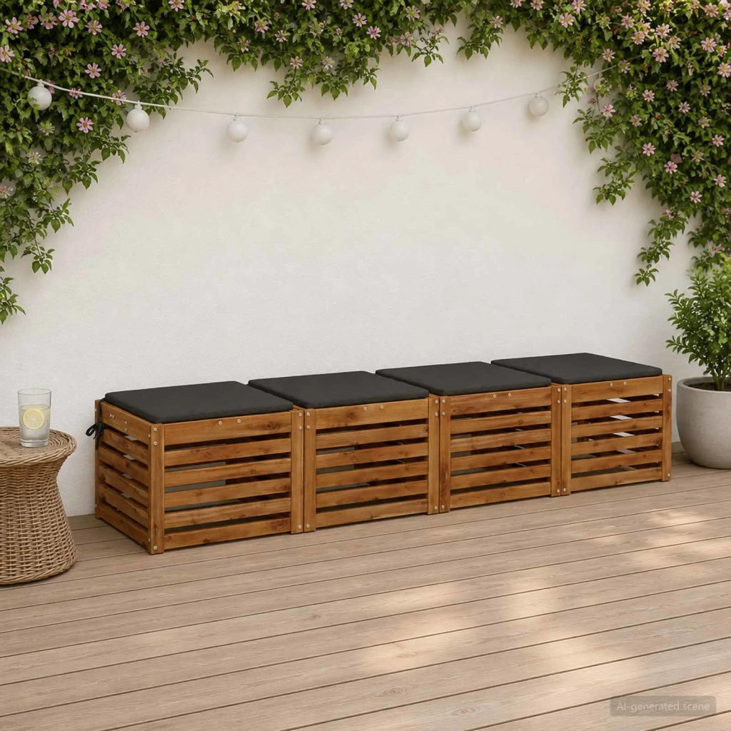 Cuscini per Sedia in 4 Pezzi SOEST 4 pz 100% Poliestere 944420