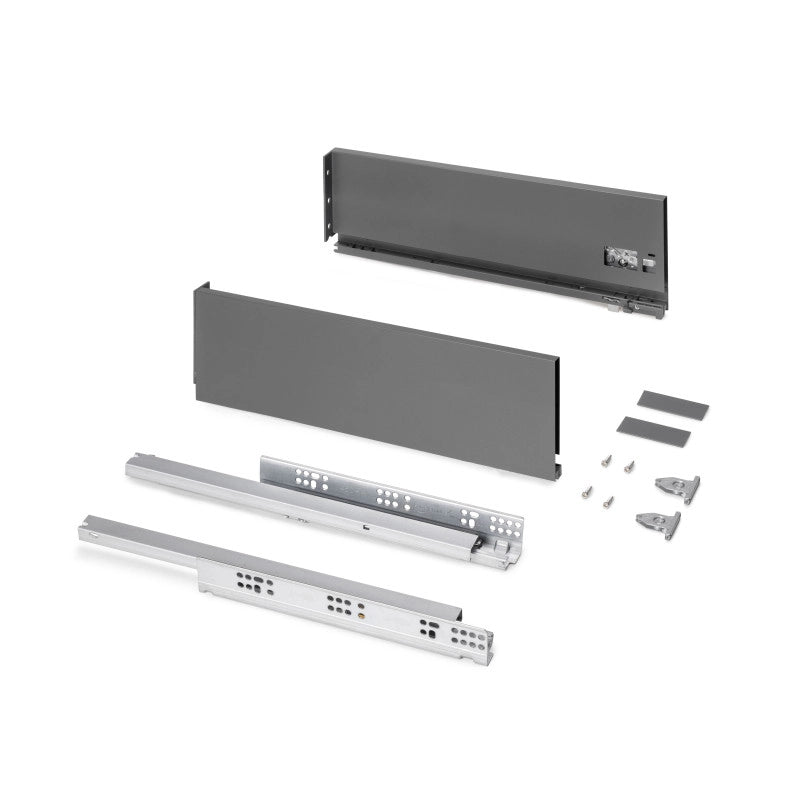 Cassetto esterno Protone 30kg, guide di estrazione totale con una chiusura soft, altezza 131mm, profondità 500mm, Acc..