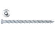 VITI PER CALCESTRUZZO TESTA CILINDRICA TORX ZINCATA BIANCA- - ø mm.7,5x122 - 100 pezzi AMBROVIT