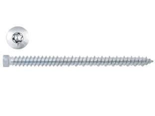 VITI PER CALCESTRUZZO TESTA CILINDRICA TORX ZINCATA BIANCA- - ø mm.7,5x122 - 100 pezzi AMBROVIT