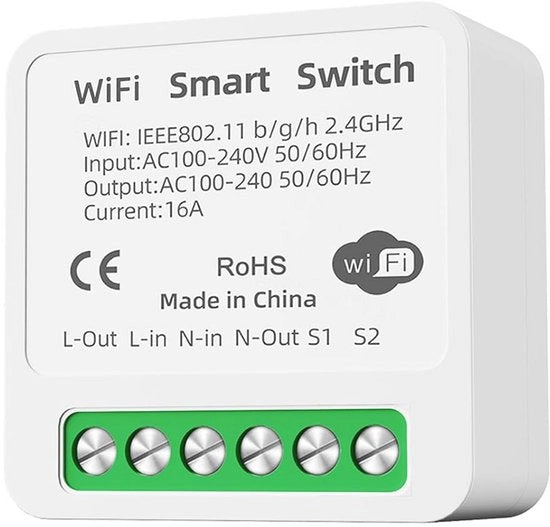 Luce a Interruzione Intelligente con Wi-Fi e Bluetooth - Comando a Distanza per Installazione Auto-Assistita