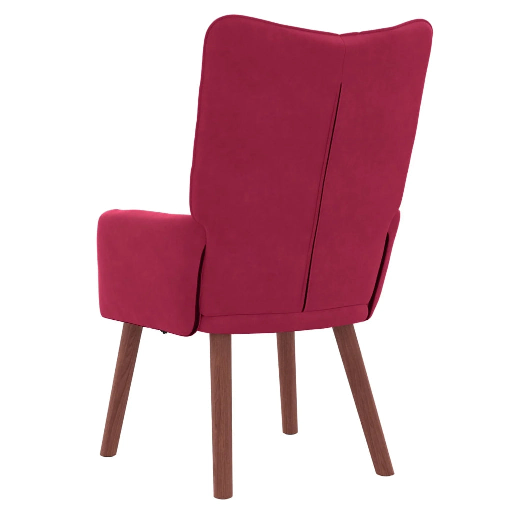 poltrona Rosso Vino 63 x 67 x 94 cm Velluto 42001819