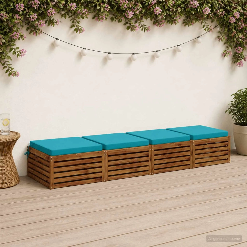 Cuscini per Sedia in 4 Pezzi SOEST 4 pz 100% Poliestere 944756