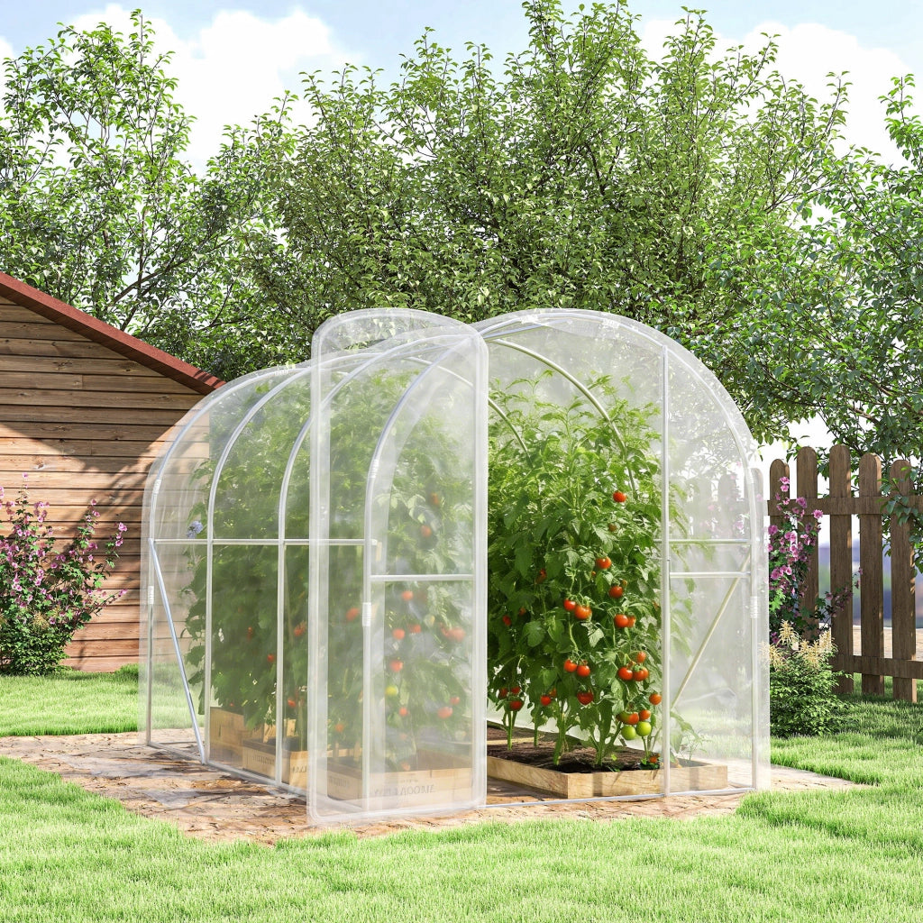 Serra a tunnel da giardino 3x2x2m ¨C Xylo ¨C 6m2 con porta e telo PE 150g/m2