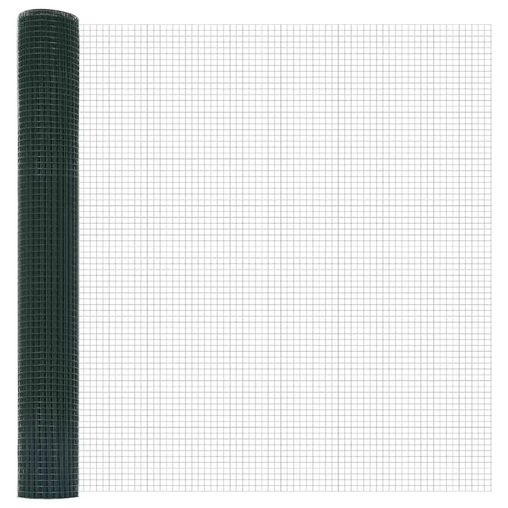 Palo della recinzione Verde 25 x 1 m (rete 12 x 12 mm) Acciaio