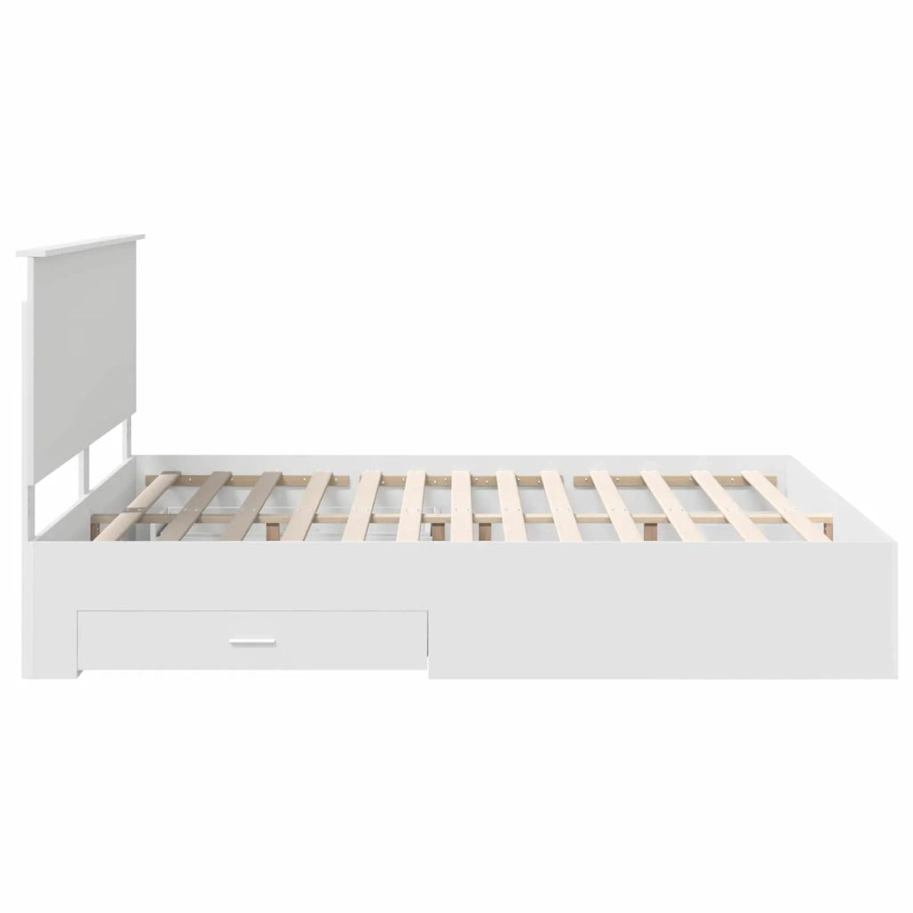 Letto matrimoniale | Letto per adulti | Struttura del letto Bianco 180 x 200 cm Legno multistrato