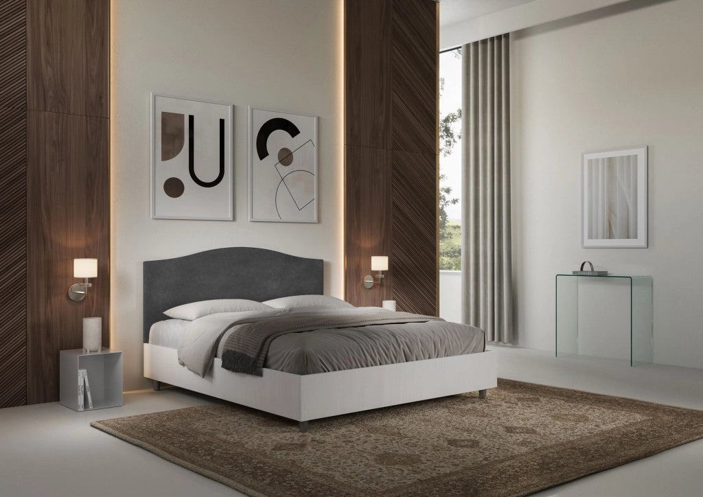 Letto Matrimoniale 160x190 cm Senza Rete Grace Grigio