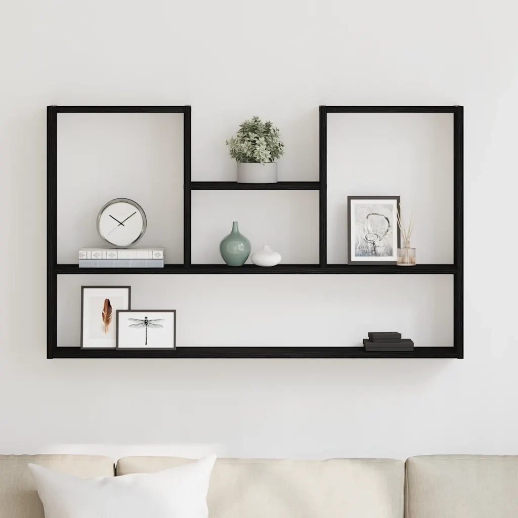 Mensola a Muro Rovere Nero 99x15x60 cm in Truciolato 868066